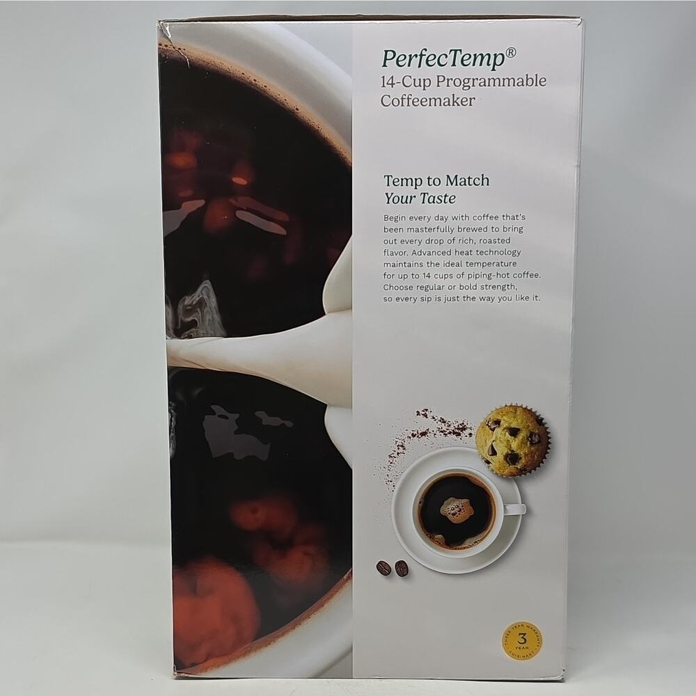 Cuisinart PerfecTemp DCC-3200NAS 14-Cup Programmable Coffeemaker, Carafe - Picture 3 of 8
